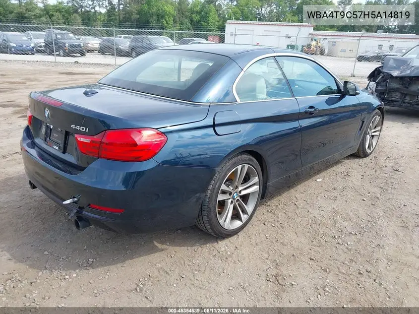 2017 BMW 440I VIN: WBA4T9C57H5A14819 Lot: 45354639