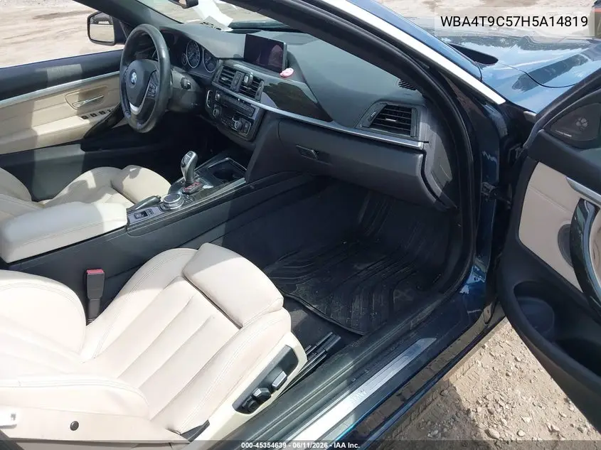 2017 BMW 440I VIN: WBA4T9C57H5A14819 Lot: 45354639