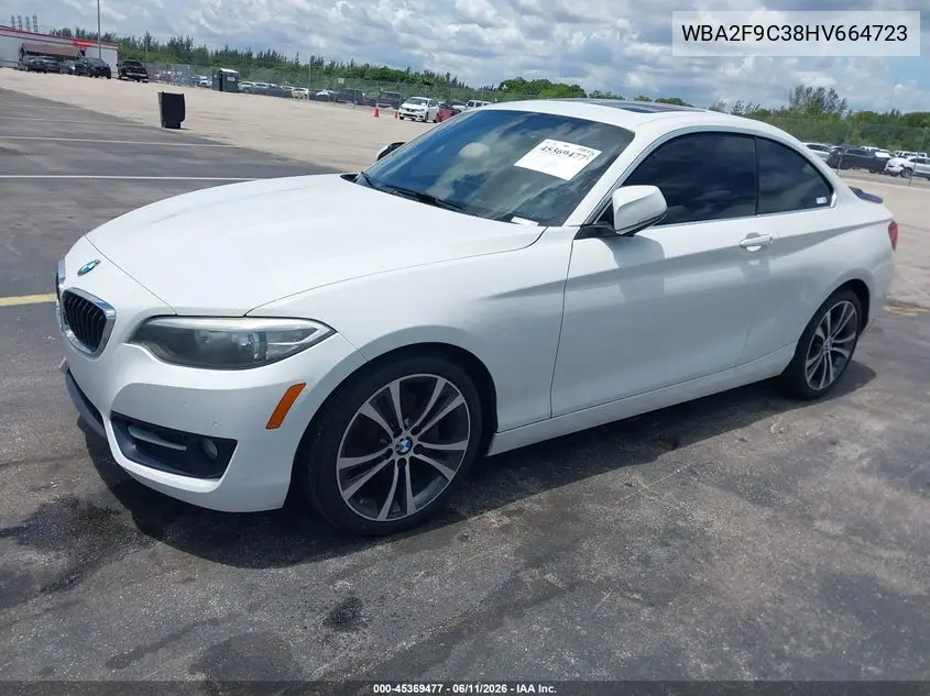2017 BMW 230I VIN: WBA2F9C38HV664723 Lot: 45369477