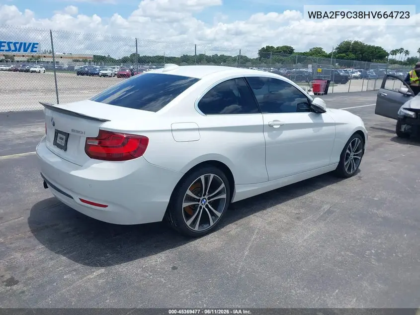 2017 BMW 230I VIN: WBA2F9C38HV664723 Lot: 45369477
