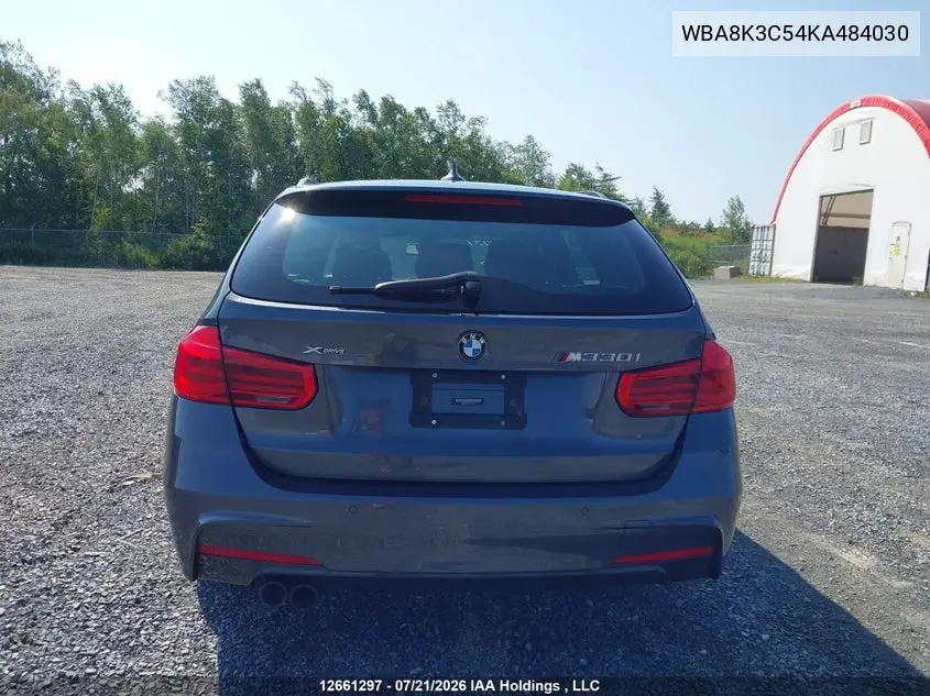 2019 BMW 330I xDrive Touring VIN: WBA8K3C54KA484030 Lot: 12661297