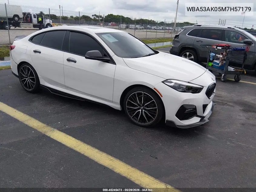 2021 BMW 228I Gran Coupe Sdrive VIN: WBA53AK05M7H57179 Lot: 45245473