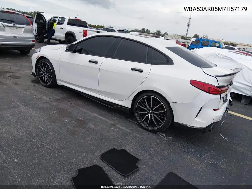 2021 BMW 228I Gran Coupe Sdrive VIN: WBA53AK05M7H57179 Lot: 45245473