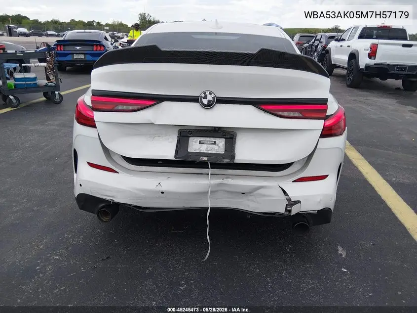 2021 BMW 228I Gran Coupe Sdrive VIN: WBA53AK05M7H57179 Lot: 45245473