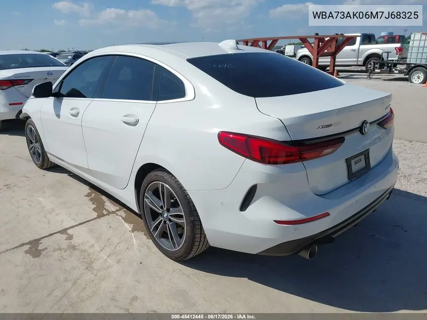 2021 BMW 228I Gran Coupe xDrive VIN: WBA73AK06M7J68325 Lot: 45412445