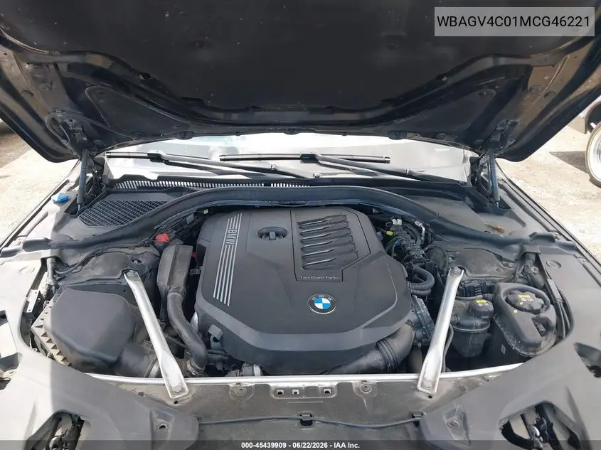 2021 BMW 840I Gran Coupe xDrive VIN: WBAGV4C01MCG46221 Lot: 45439909
