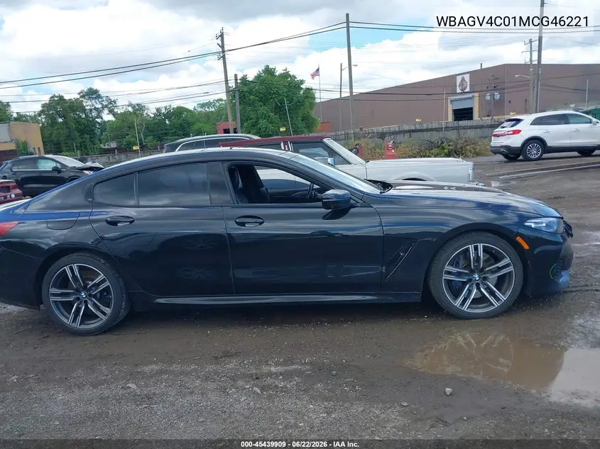 2021 BMW 840I Gran Coupe xDrive VIN: WBAGV4C01MCG46221 Lot: 45439909