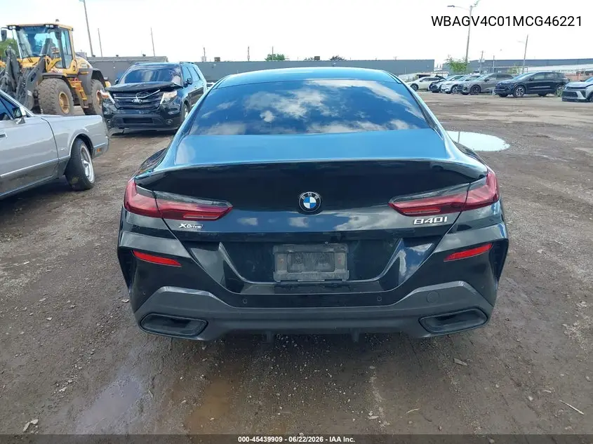 2021 BMW 840I Gran Coupe xDrive VIN: WBAGV4C01MCG46221 Lot: 45439909