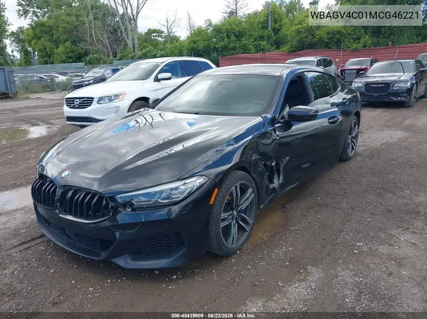 2021 BMW 840I Gran Coupe xDrive VIN: WBAGV4C01MCG46221 Lot: 45439909