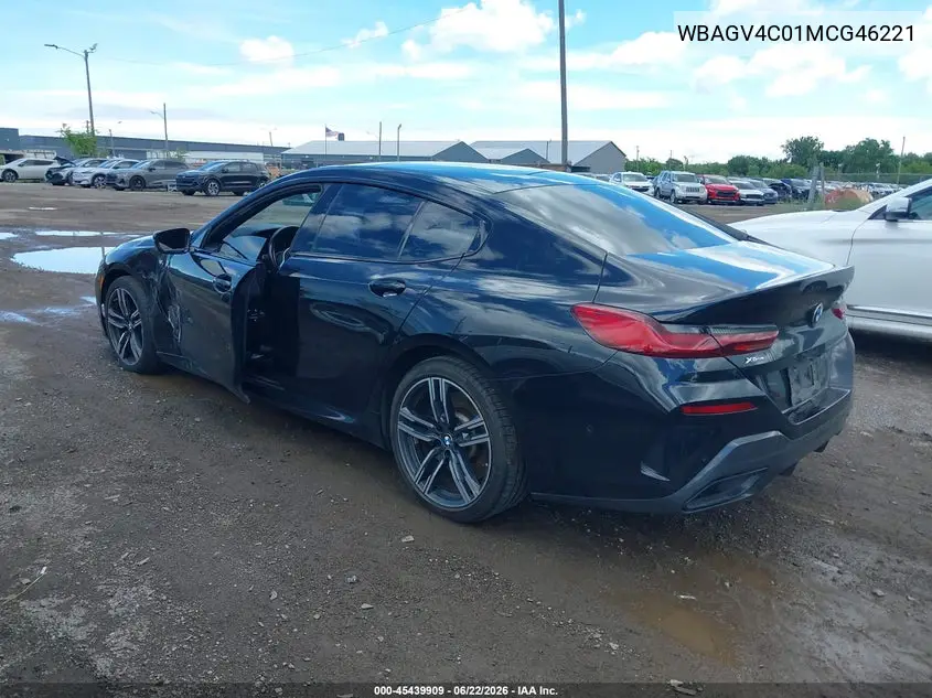 2021 BMW 840I Gran Coupe xDrive VIN: WBAGV4C01MCG46221 Lot: 45439909