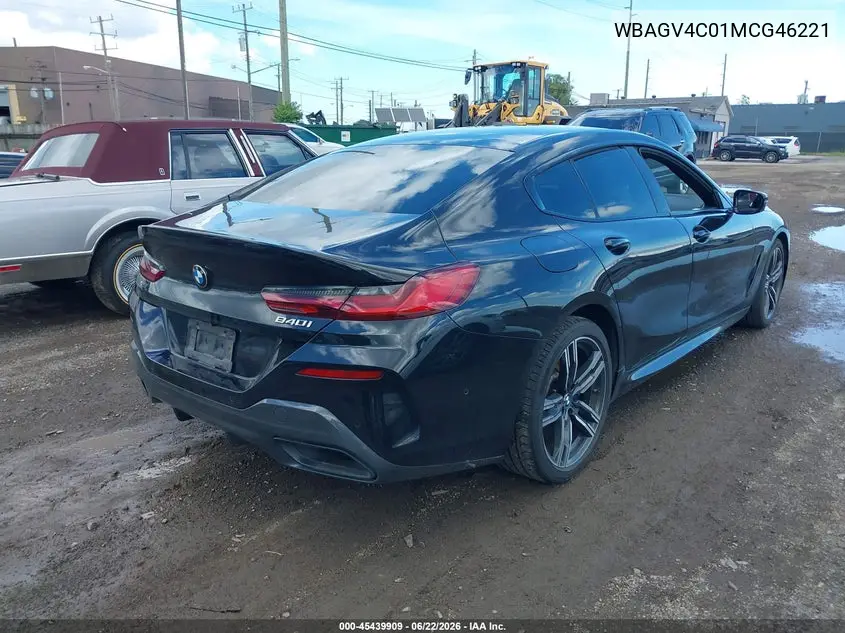 2021 BMW 840I Gran Coupe xDrive VIN: WBAGV4C01MCG46221 Lot: 45439909