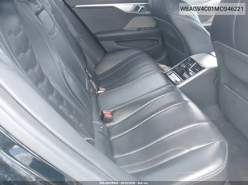 2021 BMW 840I Gran Coupe xDrive VIN: WBAGV4C01MCG46221 Lot: 45439909