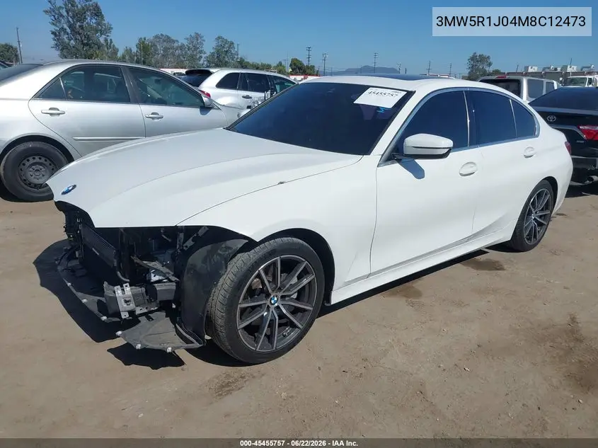 2021 BMW 330I VIN: 3MW5R1J04M8C12473 Lot: 45455757
