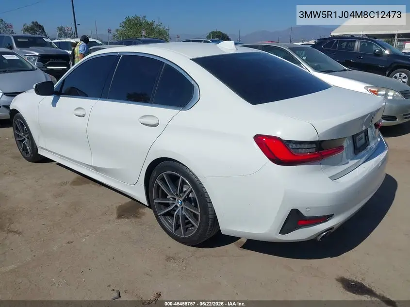 2021 BMW 330I VIN: 3MW5R1J04M8C12473 Lot: 45455757