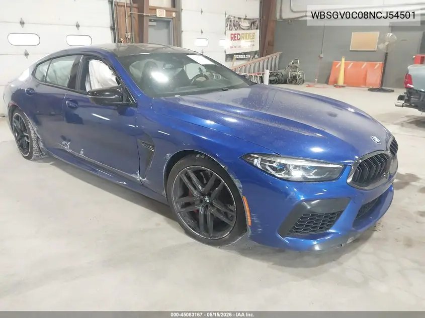 2022 BMW M8 Gran Coupe Competition VIN: WBSGV0C08NCJ54501 Lot: 45083167