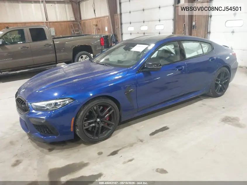 2022 BMW M8 Gran Coupe Competition VIN: WBSGV0C08NCJ54501 Lot: 45083167