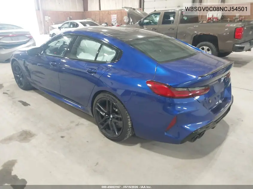 2022 BMW M8 Gran Coupe Competition VIN: WBSGV0C08NCJ54501 Lot: 45083167
