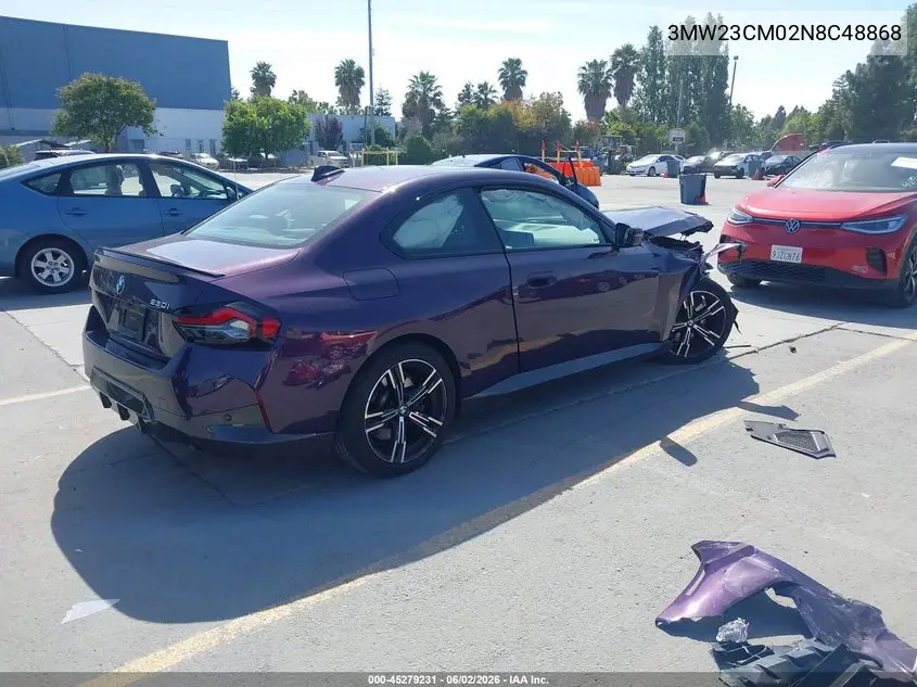 2022 BMW 230 I VIN: 3MW23CM02N8C48868 Lot: 45279231