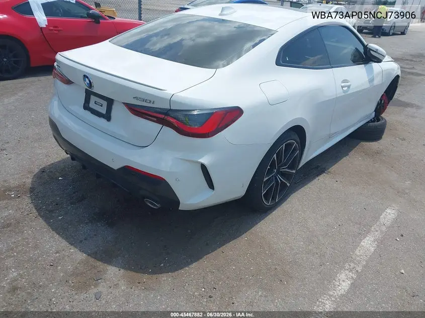 2022 BMW 430I xDrive VIN: WBA73AP05NCJ73906 Lot: 45467882