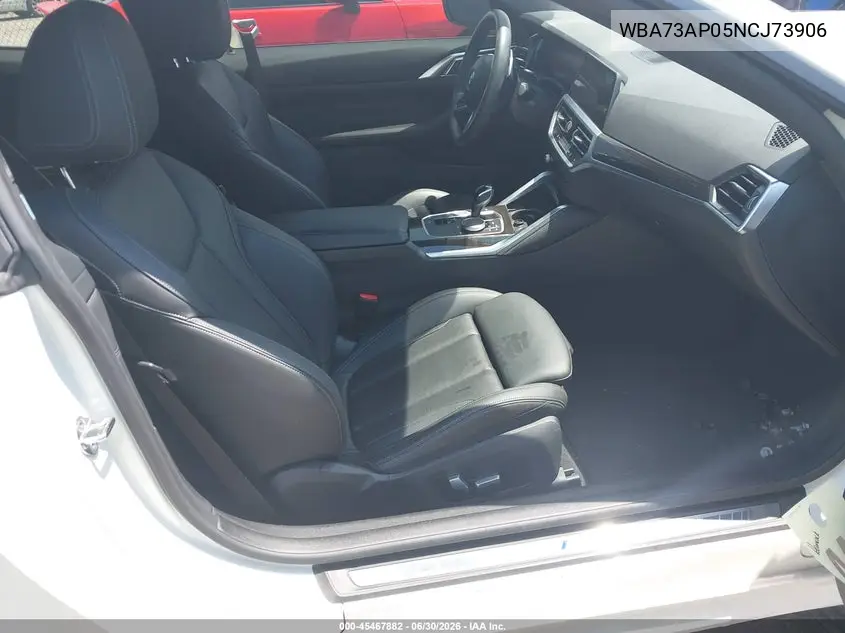 2022 BMW 430I xDrive VIN: WBA73AP05NCJ73906 Lot: 45467882