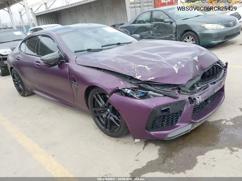 2024 BMW M8 Gran Coupe Competition VIN: WBSGV0C06RCR25429 Lot: 44840937