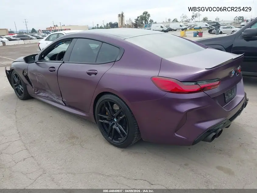 2024 BMW M8 Gran Coupe Competition VIN: WBSGV0C06RCR25429 Lot: 44840937