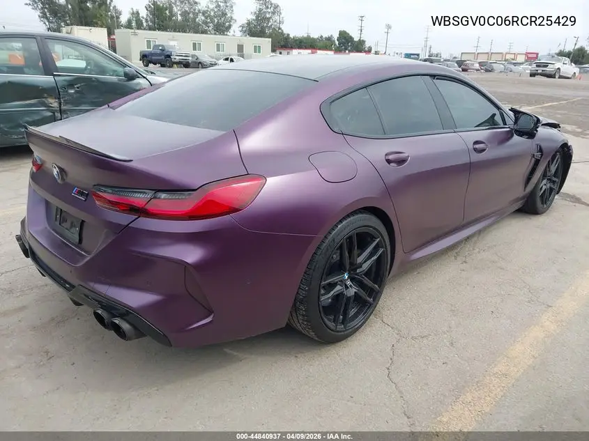 2024 BMW M8 Gran Coupe Competition VIN: WBSGV0C06RCR25429 Lot: 44840937