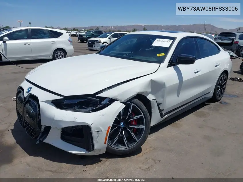 2024 BMW I4 Gran Coupe Edrive40 VIN: WBY73AW08RFS33006 Lot: 45354653
