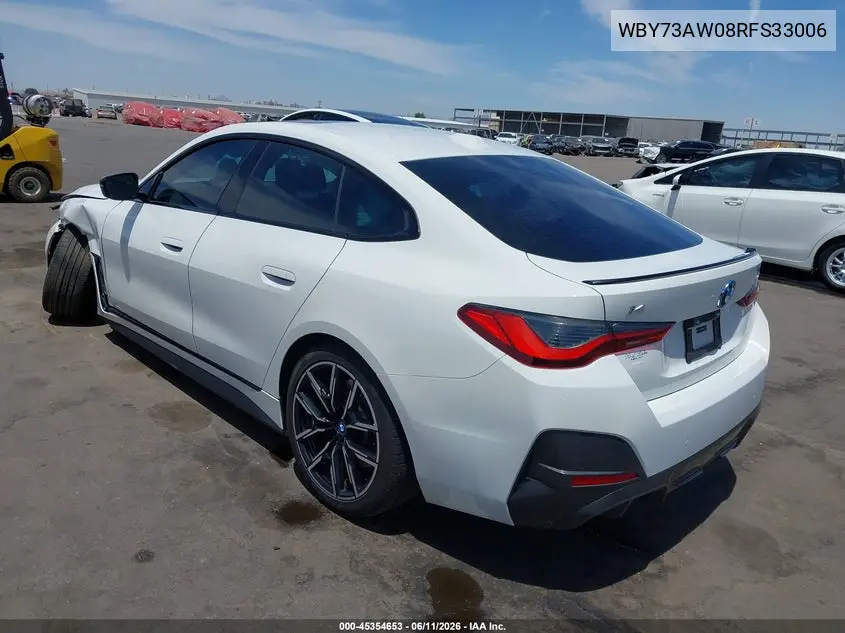 2024 BMW I4 Gran Coupe Edrive40 VIN: WBY73AW08RFS33006 Lot: 45354653