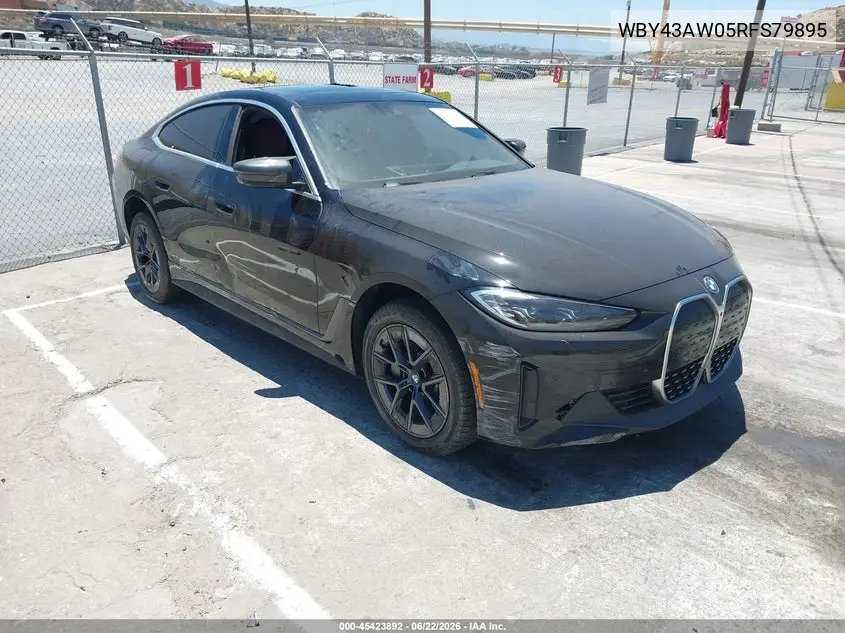 2024 BMW I4 Gran Coupe Edrive35 VIN: WBY43AW05RFS79895 Lot: 45423892