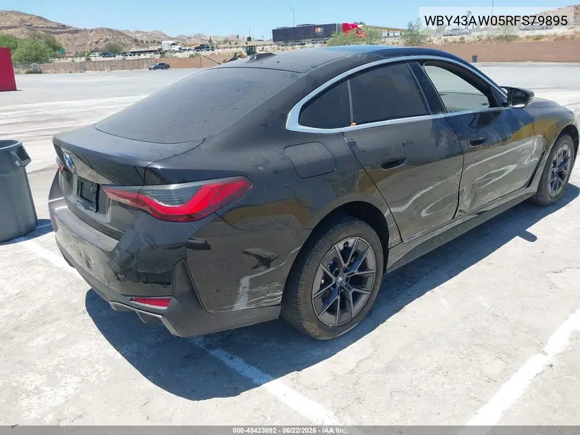 2024 BMW I4 Gran Coupe Edrive35 VIN: WBY43AW05RFS79895 Lot: 45423892