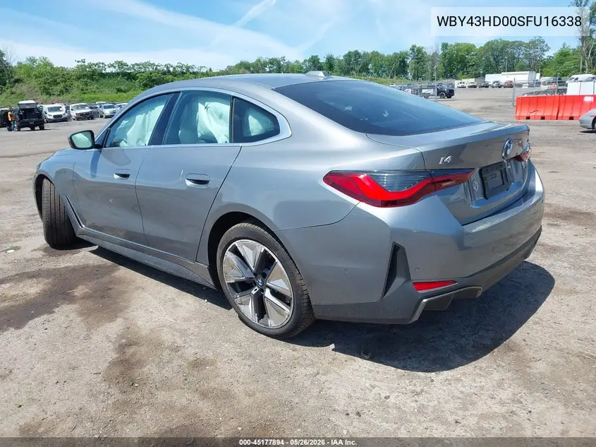 2025 BMW I4 Gran Coupe xDrive40 VIN: WBY43HD00SFU16338 Lot: 45177894