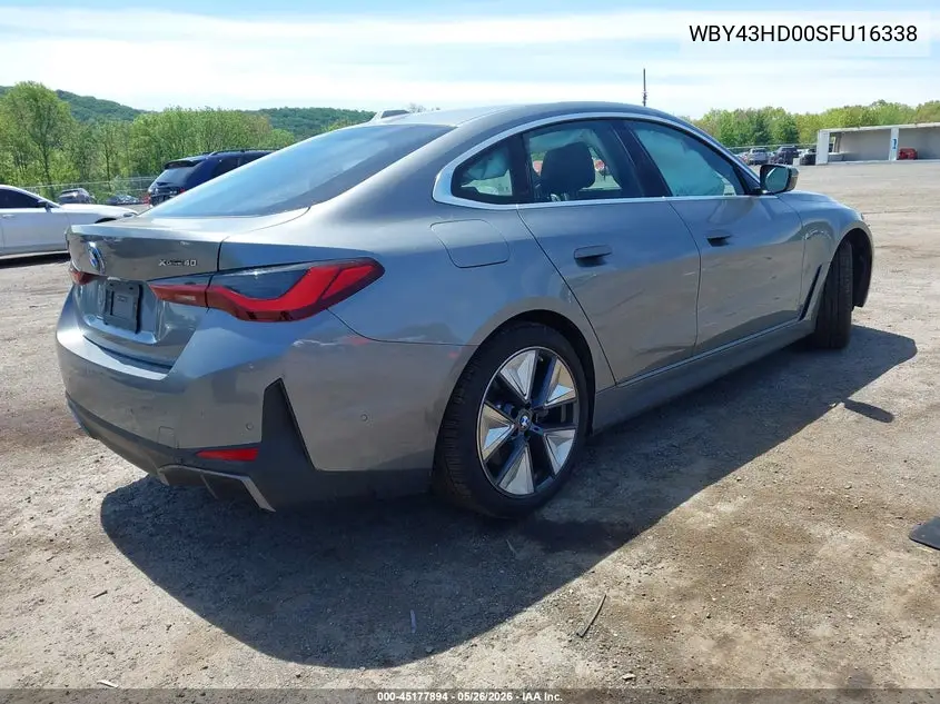 2025 BMW I4 Gran Coupe xDrive40 VIN: WBY43HD00SFU16338 Lot: 45177894