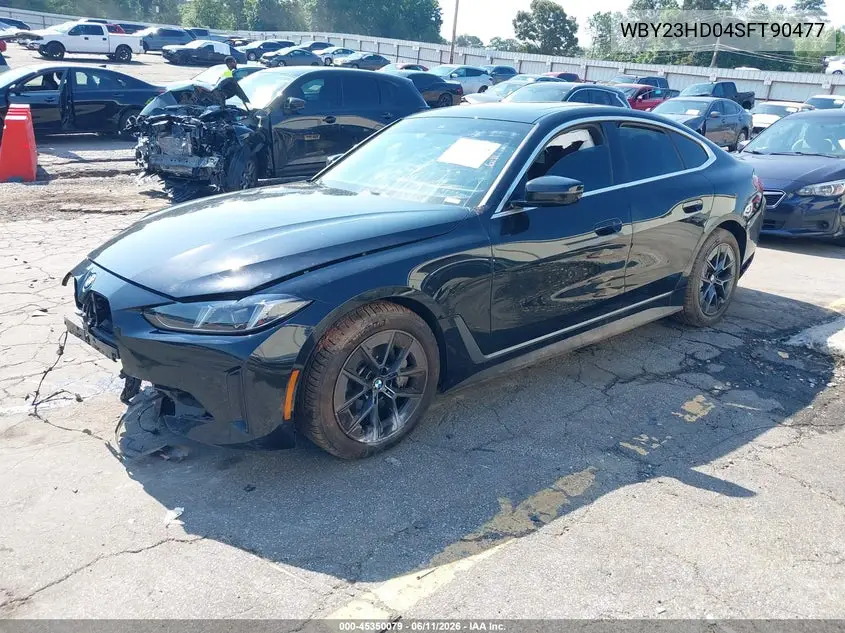 2025 BMW I4 Gran Coupe Edrive40 VIN: WBY23HD04SFT90477 Lot: 45350079