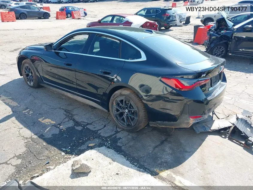 2025 BMW I4 Gran Coupe Edrive40 VIN: WBY23HD04SFT90477 Lot: 45350079