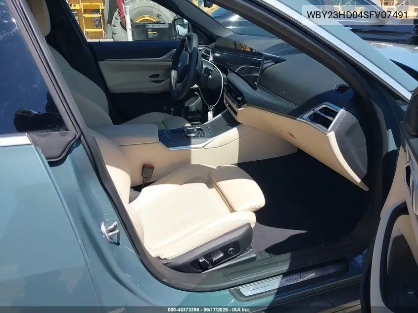 2025 BMW I4 Gran Coupe Edrive40 VIN: WBY23HD04SFV07491 Lot: 45373396