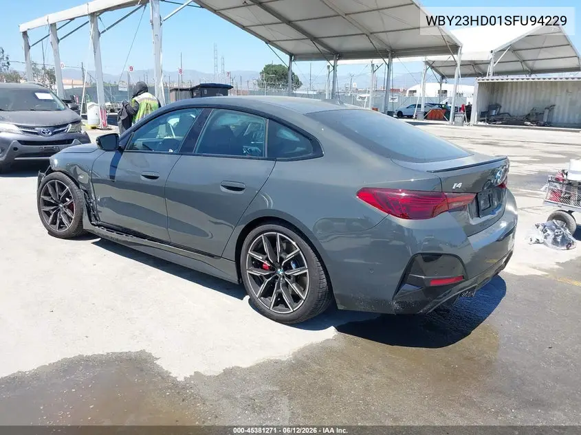 2025 BMW I4 Gran Coupe Edrive40 VIN: WBY23HD01SFU94229 Lot: 45381271