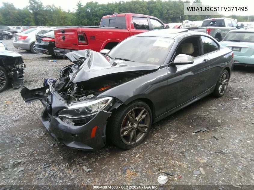 2015 BMW M235 xDrive VIN: WBA1J9C51FV371495 Lot: 40074588