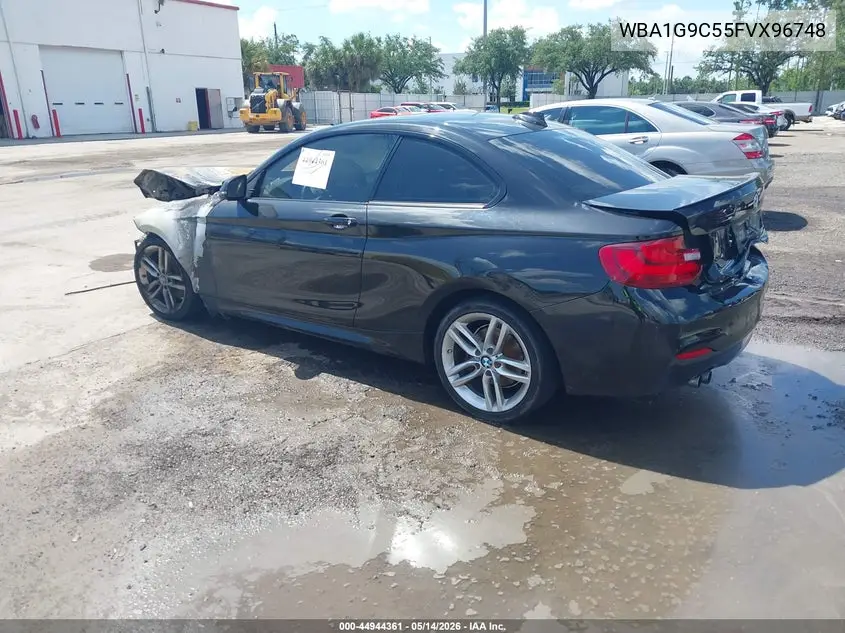 2015 BMW 228I VIN: WBA1G9C55FVX96748 Lot: 44944361