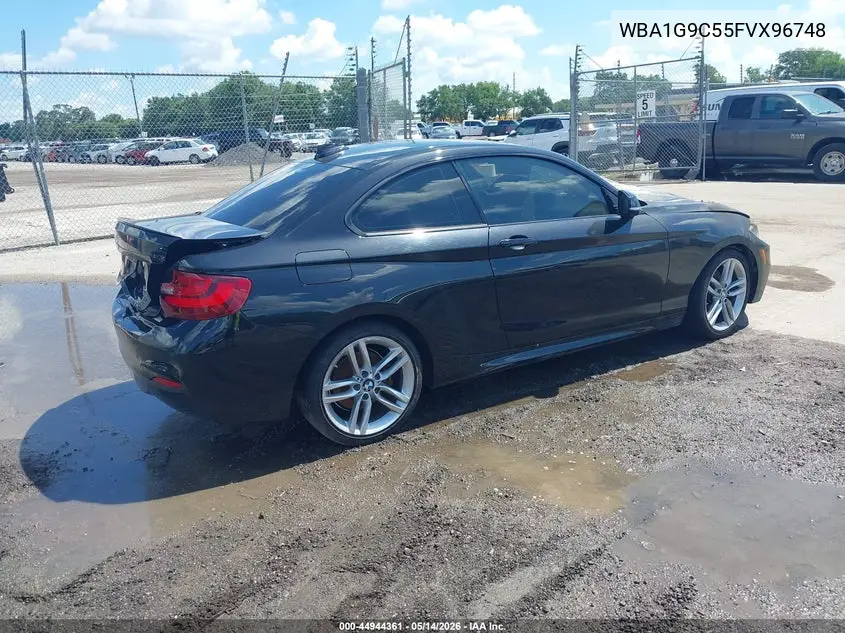 2015 BMW 228I VIN: WBA1G9C55FVX96748 Lot: 44944361