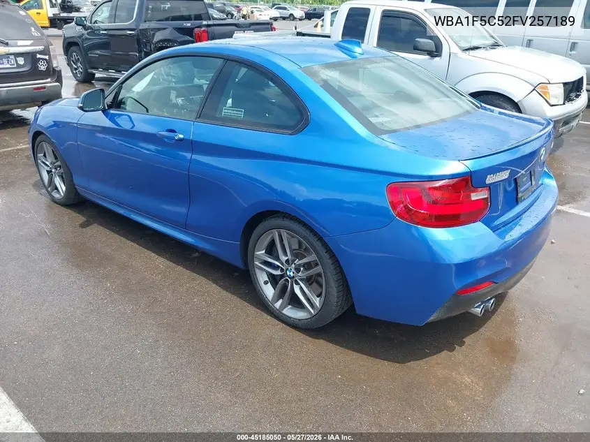 2015 BMW 228I VIN: WBA1F5C52FV257189 Lot: 45185050