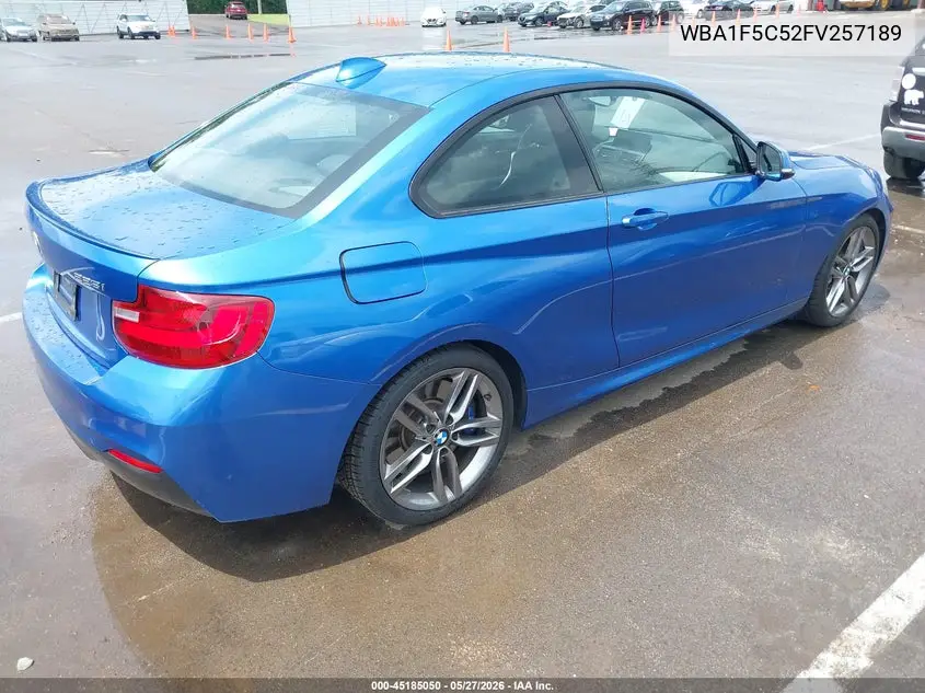 2015 BMW 228I VIN: WBA1F5C52FV257189 Lot: 45185050