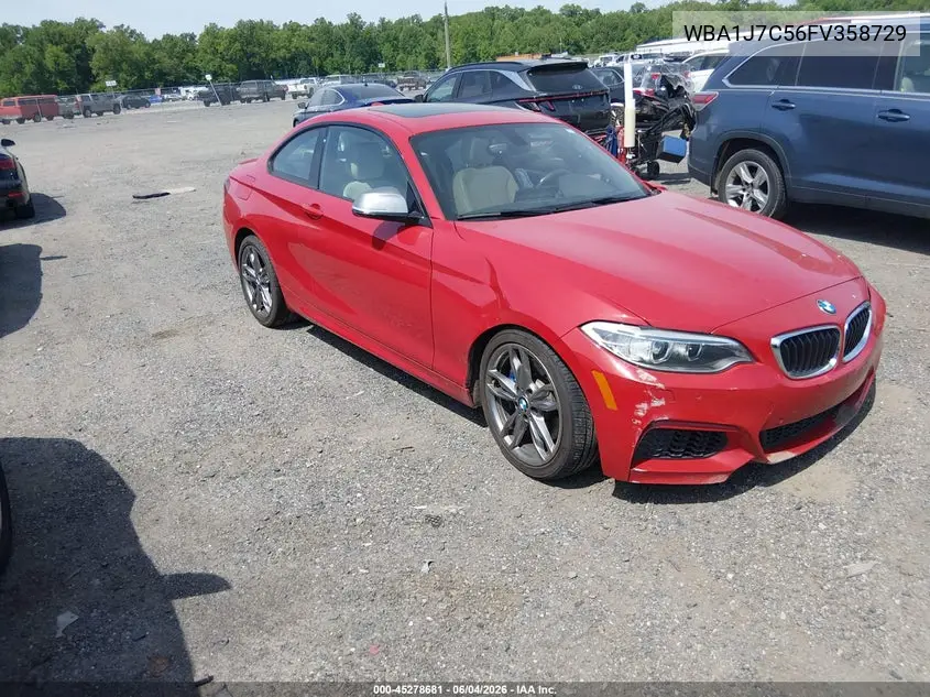 2015 BMW M235 VIN: WBA1J7C56FV358729 Lot: 45278681