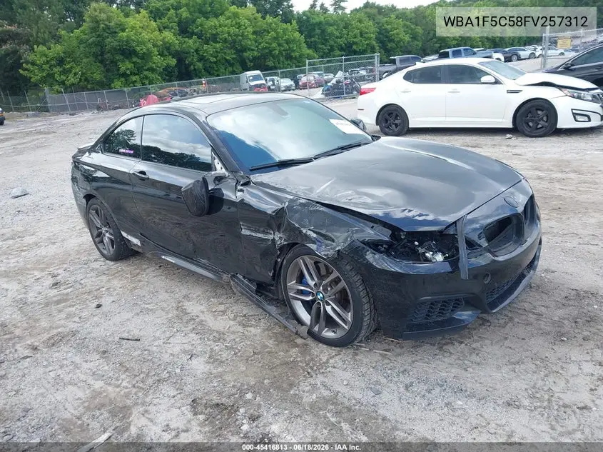 2015 BMW 228I VIN: WBA1F5C58FV257312 Lot: 45416813