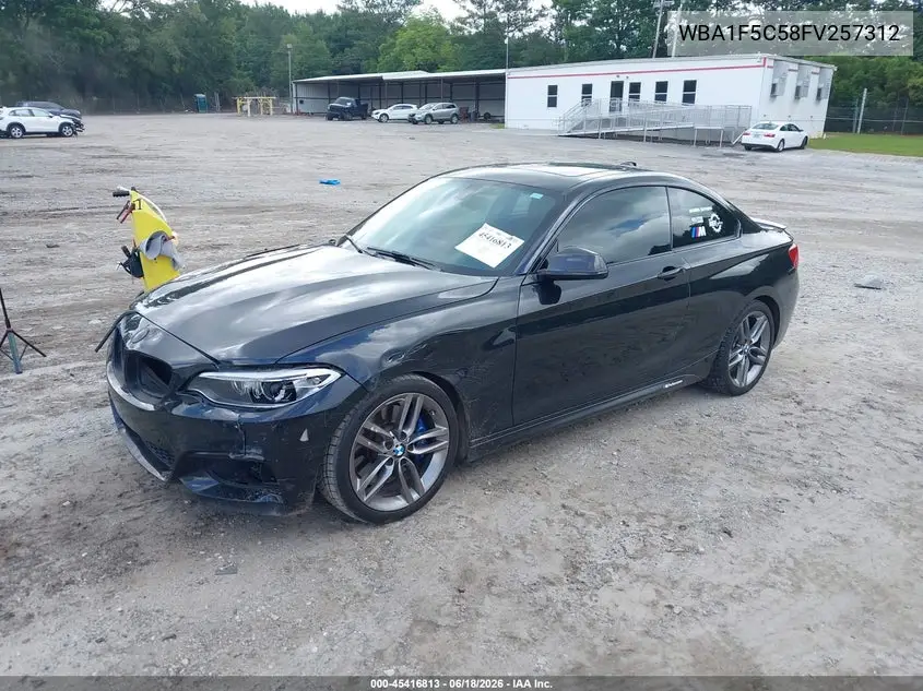 2015 BMW 228I VIN: WBA1F5C58FV257312 Lot: 45416813