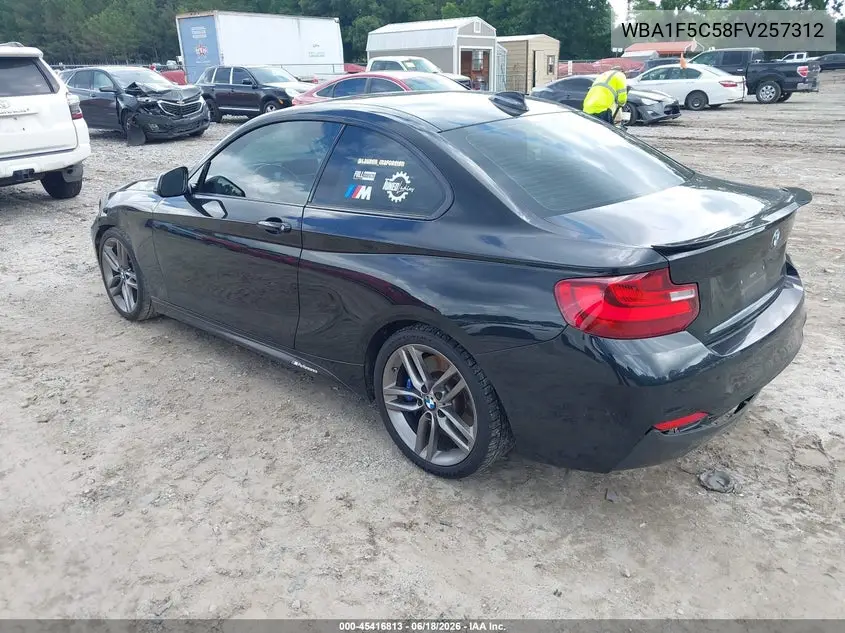 2015 BMW 228I VIN: WBA1F5C58FV257312 Lot: 45416813