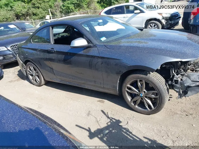 2015 BMW M235 xDrive VIN: WBA1J9C53FVX99374 Lot: 45536656