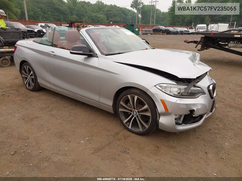 2015 BMW 228I xDrive VIN: WBA1K7C57FV235065 Lot: 45650775