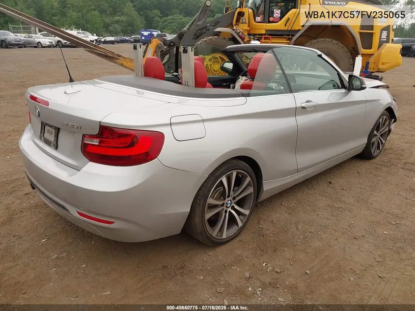 2015 BMW 228I xDrive VIN: WBA1K7C57FV235065 Lot: 45650775