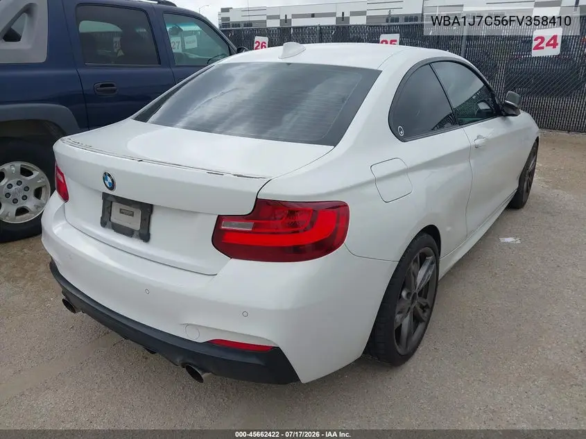 2015 BMW M235 VIN: WBA1J7C56FV358410 Lot: 45662422
